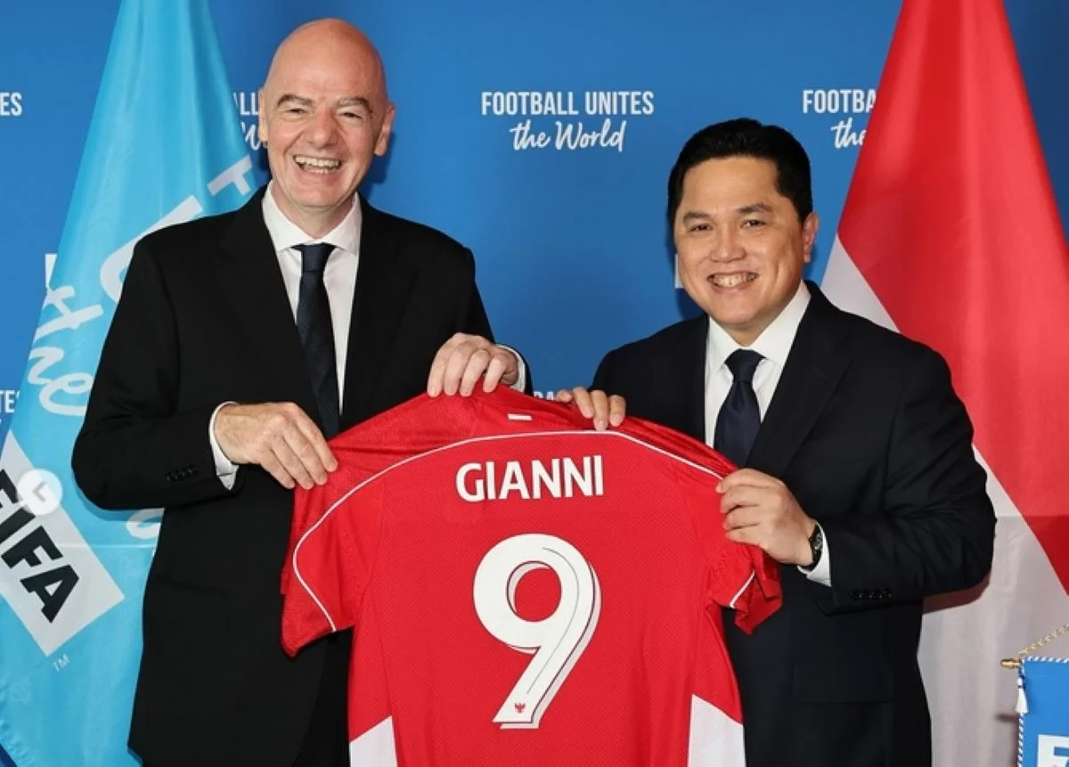 Timnas Indonesia Makin Berkembang Pesat Presiden FIFA Puji Erick Thohir